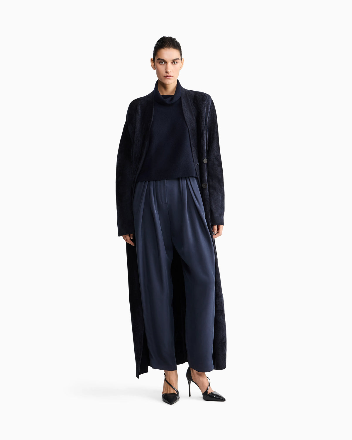 Sweater regular fit pure cashmere volcano collar