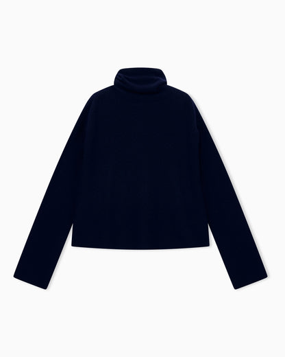 Sweater regular fit pure cashmere volcano collar