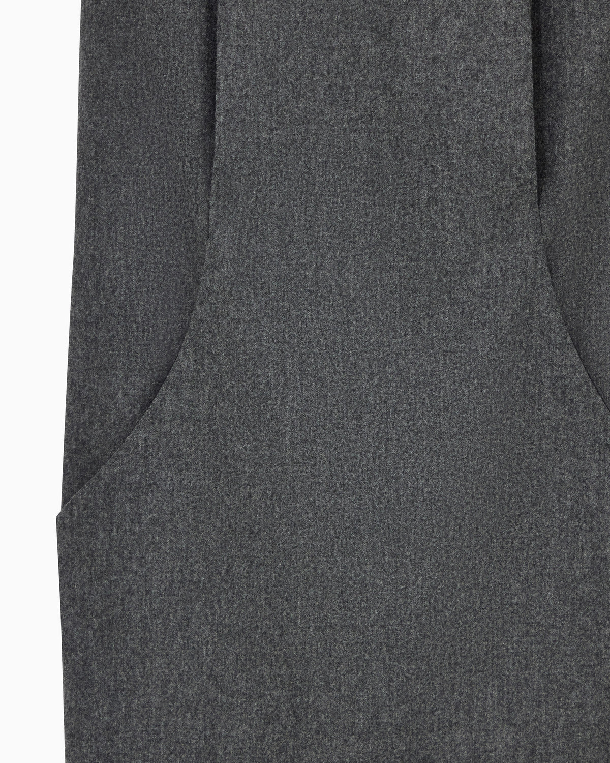 Sleeveless long dress in wool and cashmere flannel