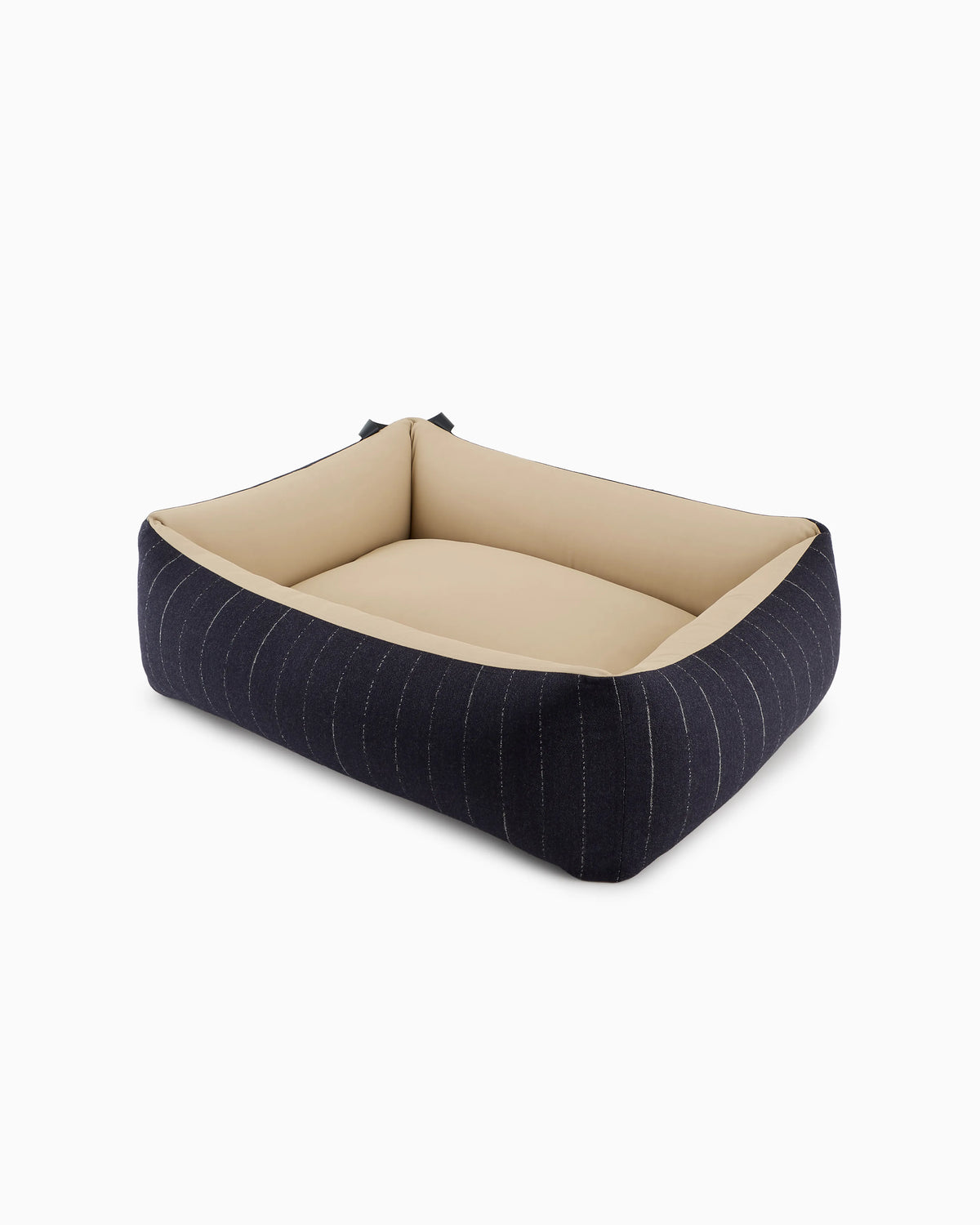Pet bed in washable pinstriped virgin wool Poldo x Giorgio Armani