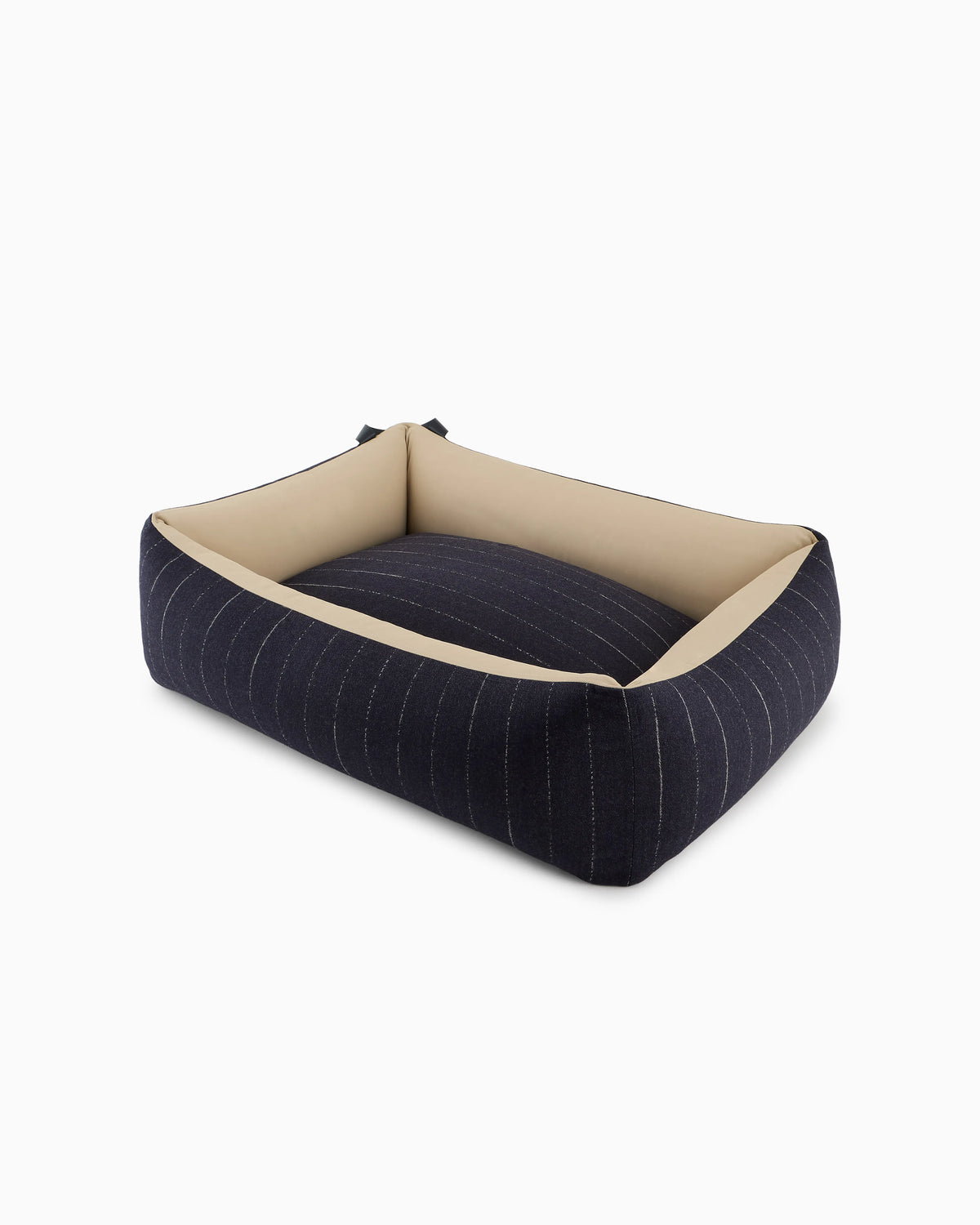 Pet bed in washable pinstriped virgin wool Poldo x Giorgio Armani