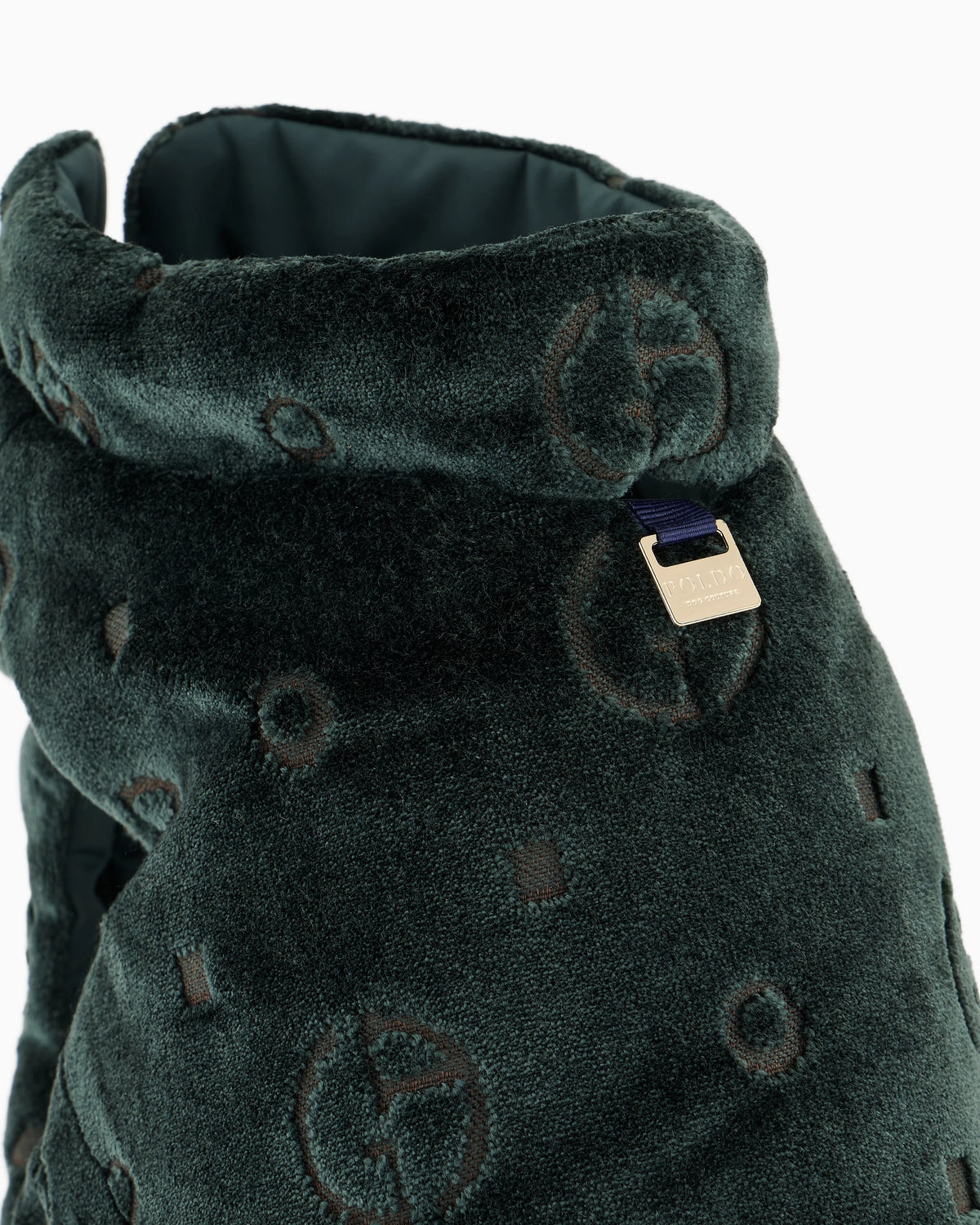 Poldo x Giorgio Armani Coat in monogram jacquard velvet