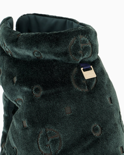 Poldo x Giorgio Armani Coat in monogram jacquard velvet