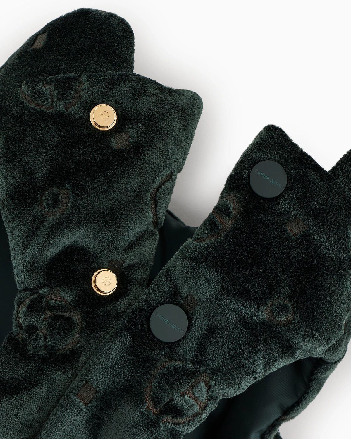 Poldo x Giorgio Armani Coat in monogram jacquard velvet