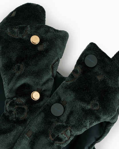 Poldo x Giorgio Armani Coat in monogram jacquard velvet