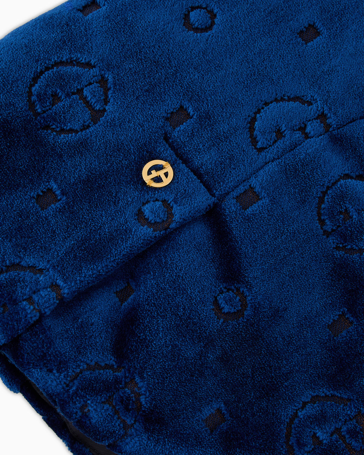 Poldo x Giorgio Armani Coat in monogram jacquard velvet