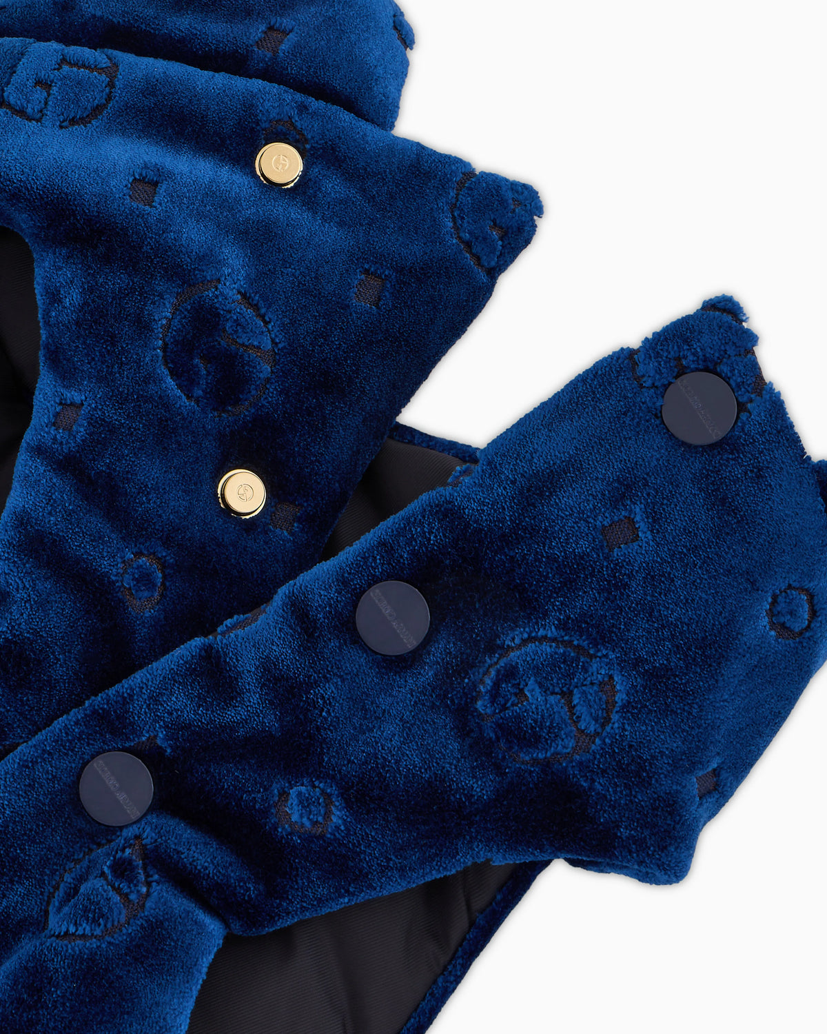 Poldo x Giorgio Armani Coat in monogram jacquard velvet