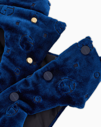 Poldo x Giorgio Armani Coat in monogram jacquard velvet