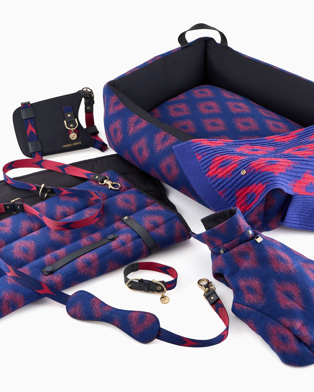Poldo x Giorgio Armani Travel Mat in pinstriped virgin wool