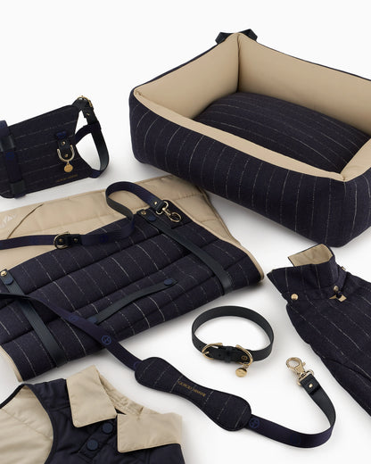 Wool  mat with pinstripes and leather straps Poldo x Giorgio Armani