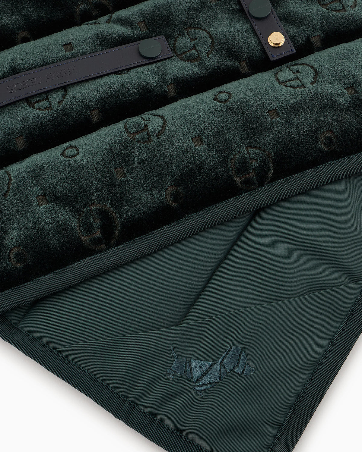 Poldo x Giorgio Armani Travel Mat in monogram jacquard velvet