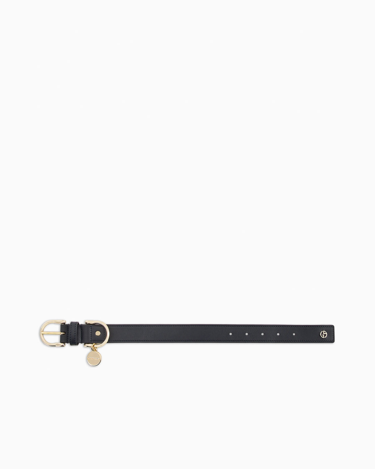 Leather decorative collar with metal charm and buckle Poldo x Giorgio Armani