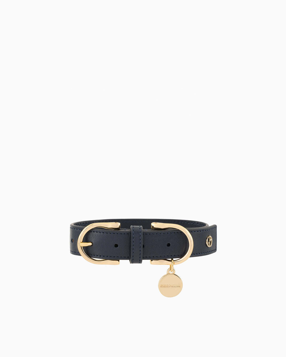 Leather decorative collar with metal charm and buckle Poldo x Giorgio Armani