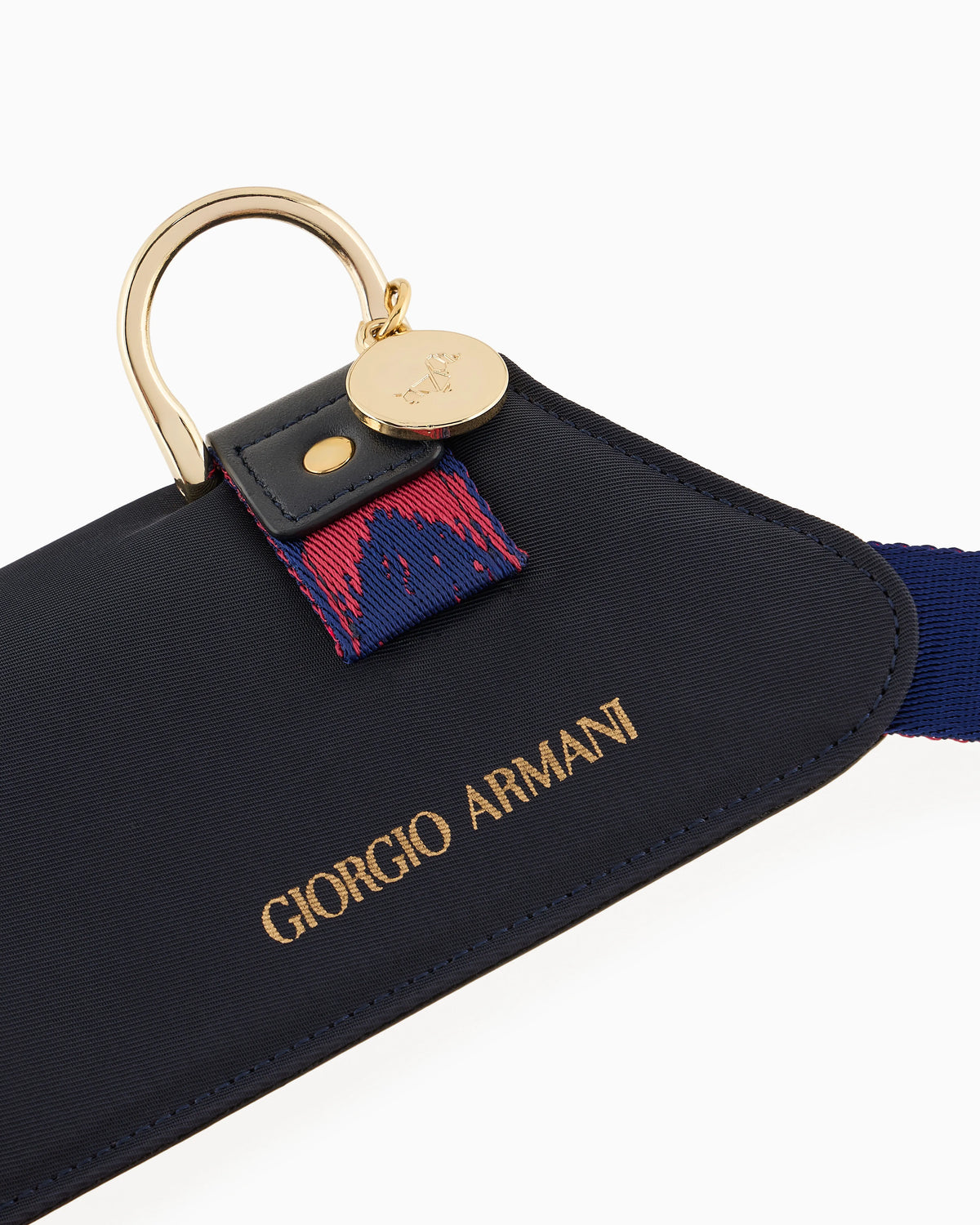 Ikat harness in jacquard with leather details Poldo x Giorgio Armani