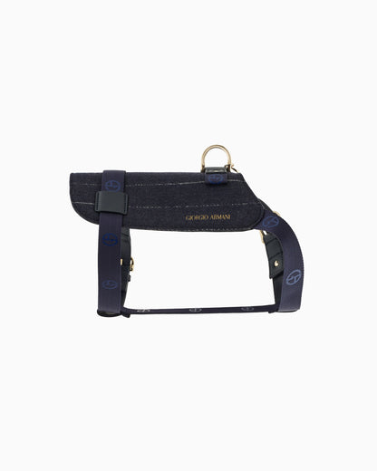 Pinstriped virgin wool and leather harness Poldo x Giorgio Armani