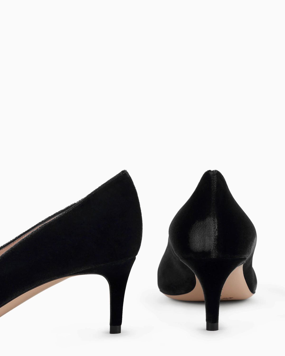 Velvet Kitten Heel Pump