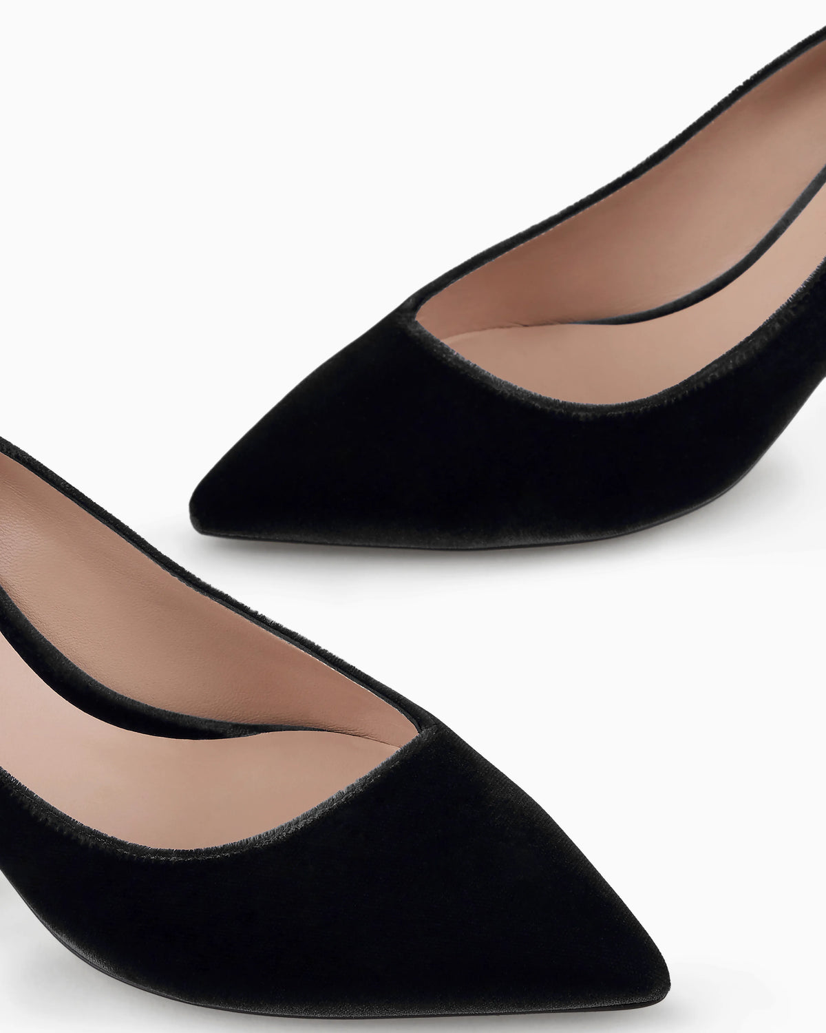 Velvet Kitten Heel Pump