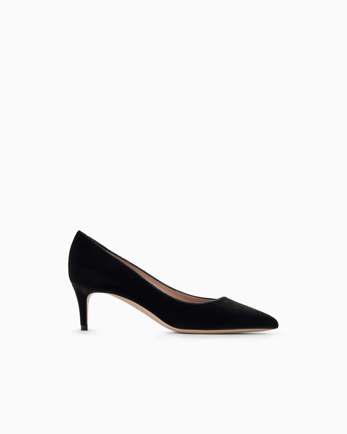 Velvet Kitten Heel Pump