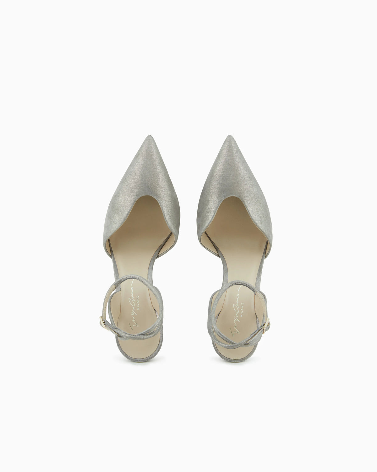 Liquid suede court shoes