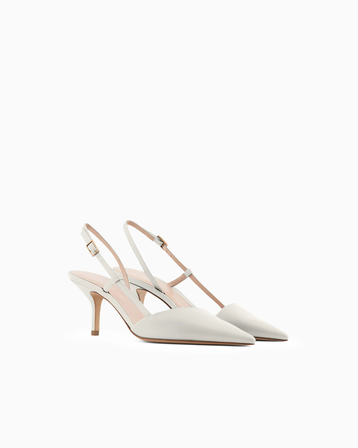 Leather slingbacks