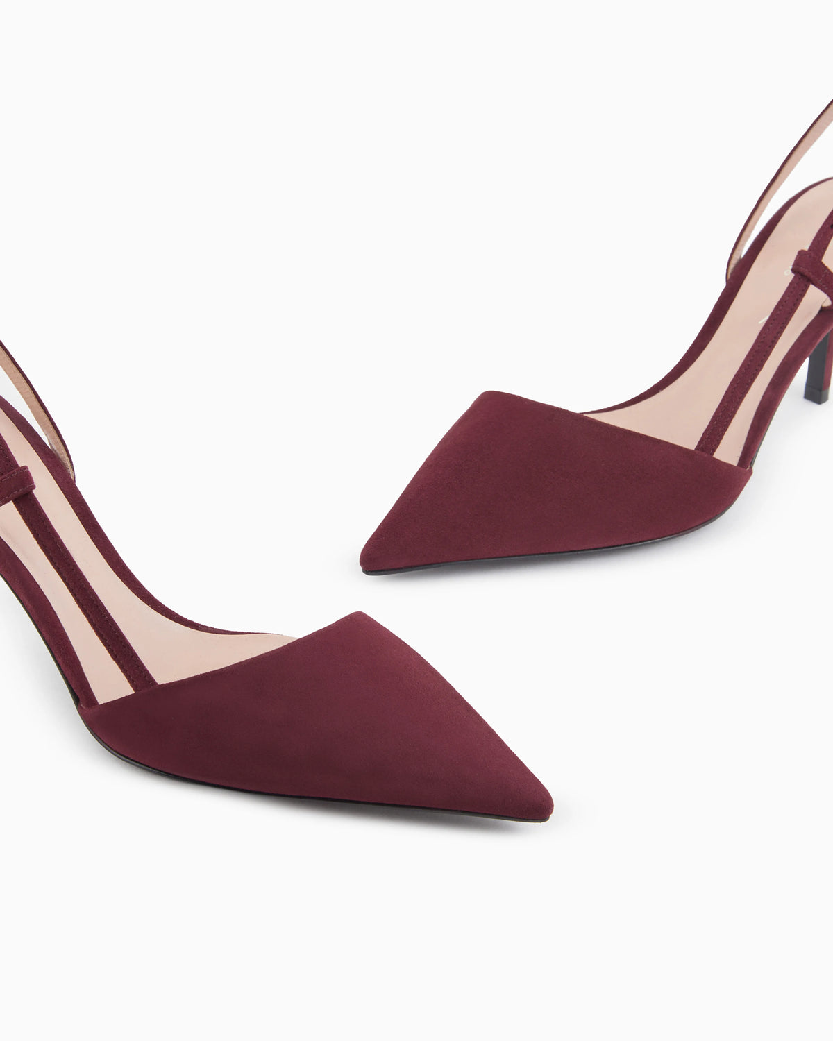 Suede slingbacks