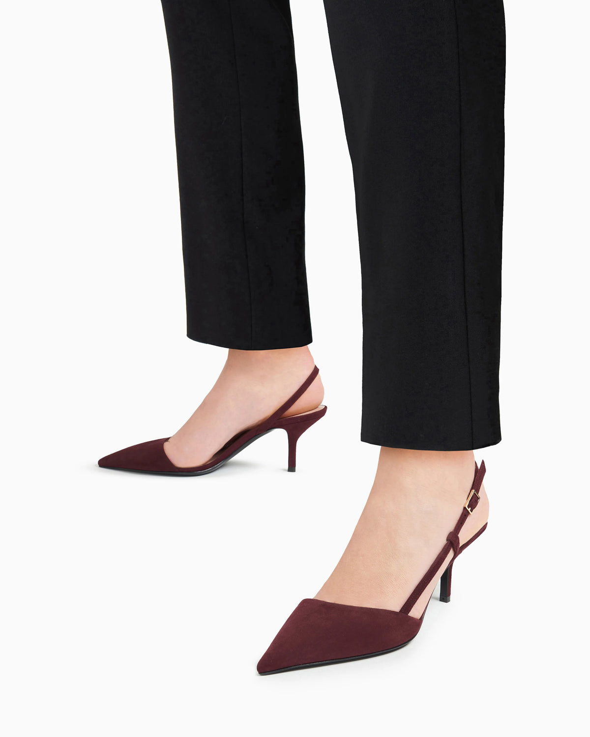 Suede slingbacks