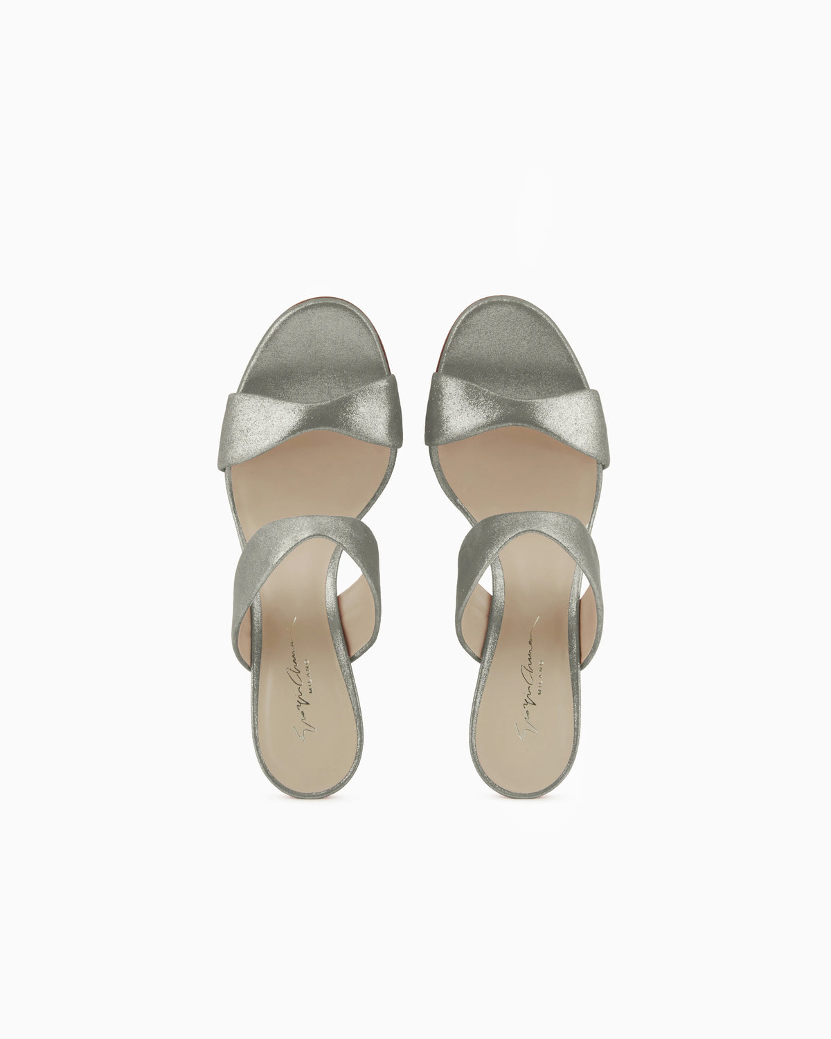 Liquid suede sandals with heel