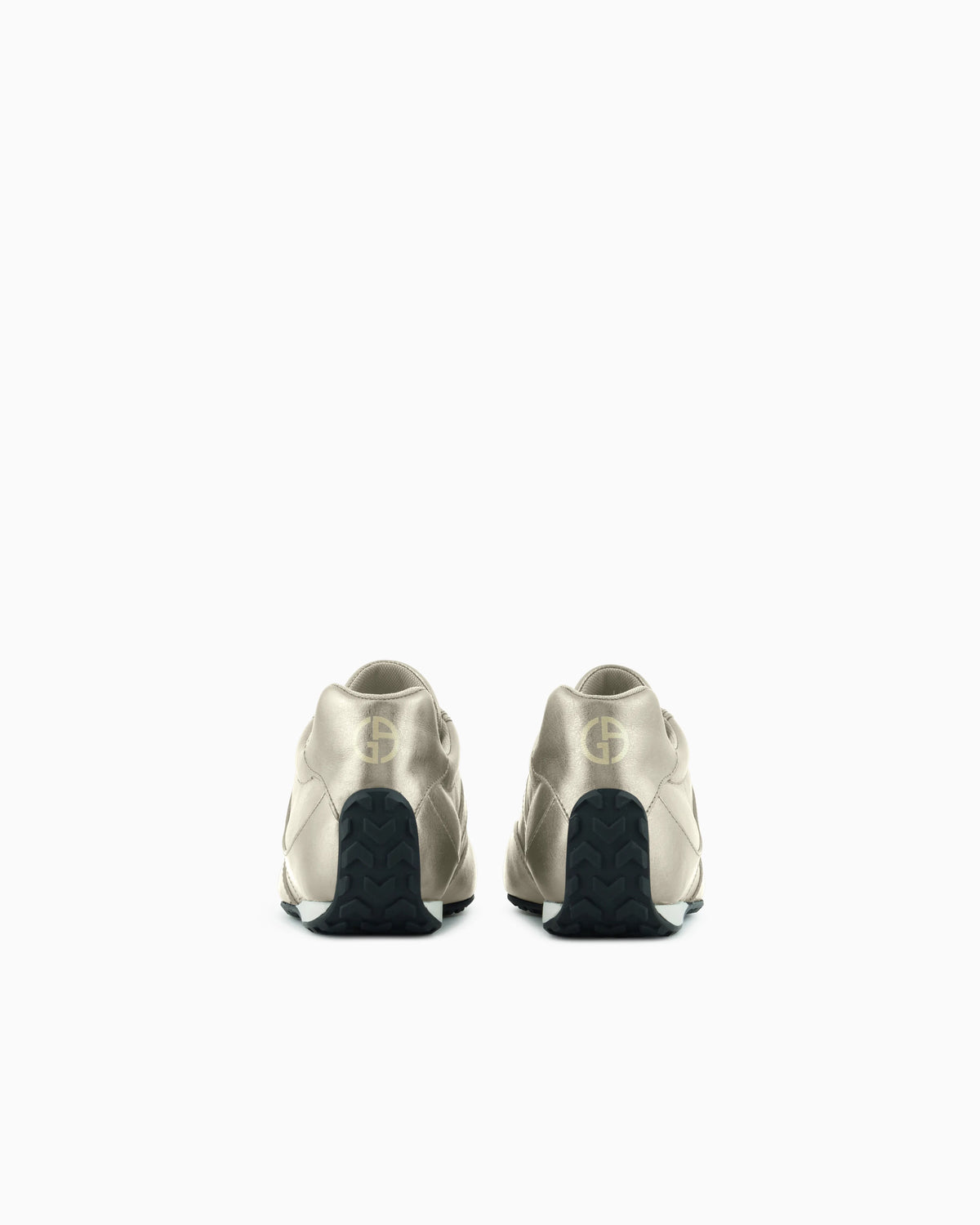 Lamé leather sneakers