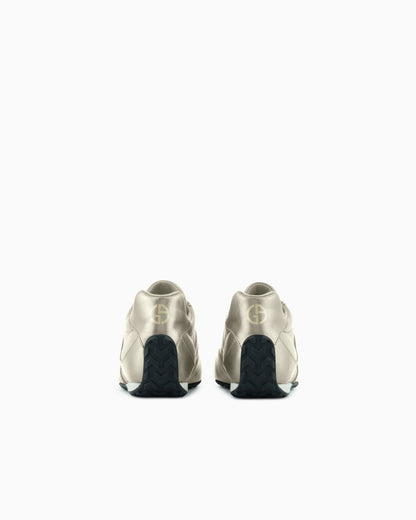 Lamé leather sneakers