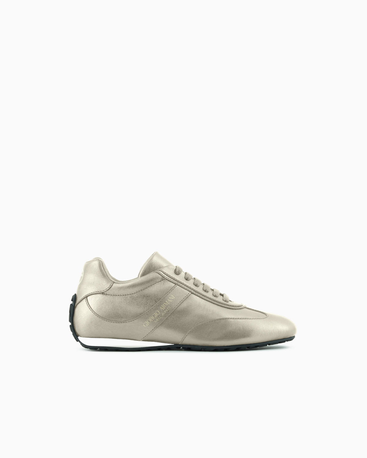 Lamé leather sneakers