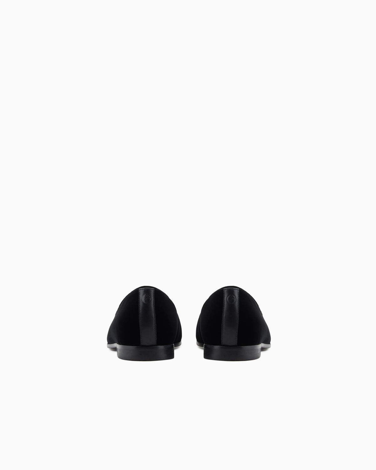 Velvet and rhinestone loafers
