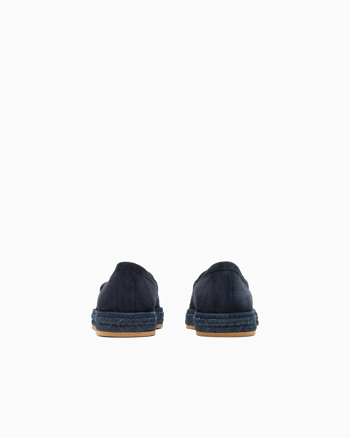 Suede loafers with a rope sole