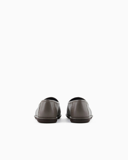 Deerskin loafers with embroidered logo