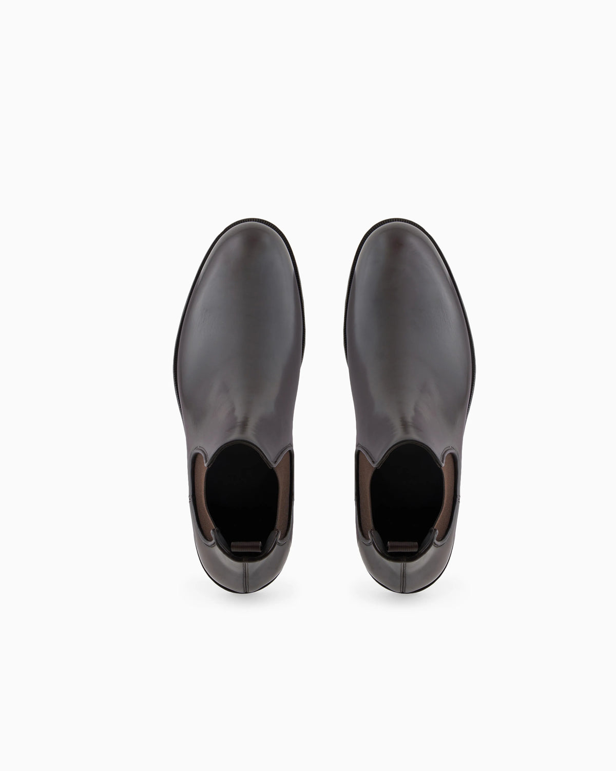 Antique-effect leather ankle boots