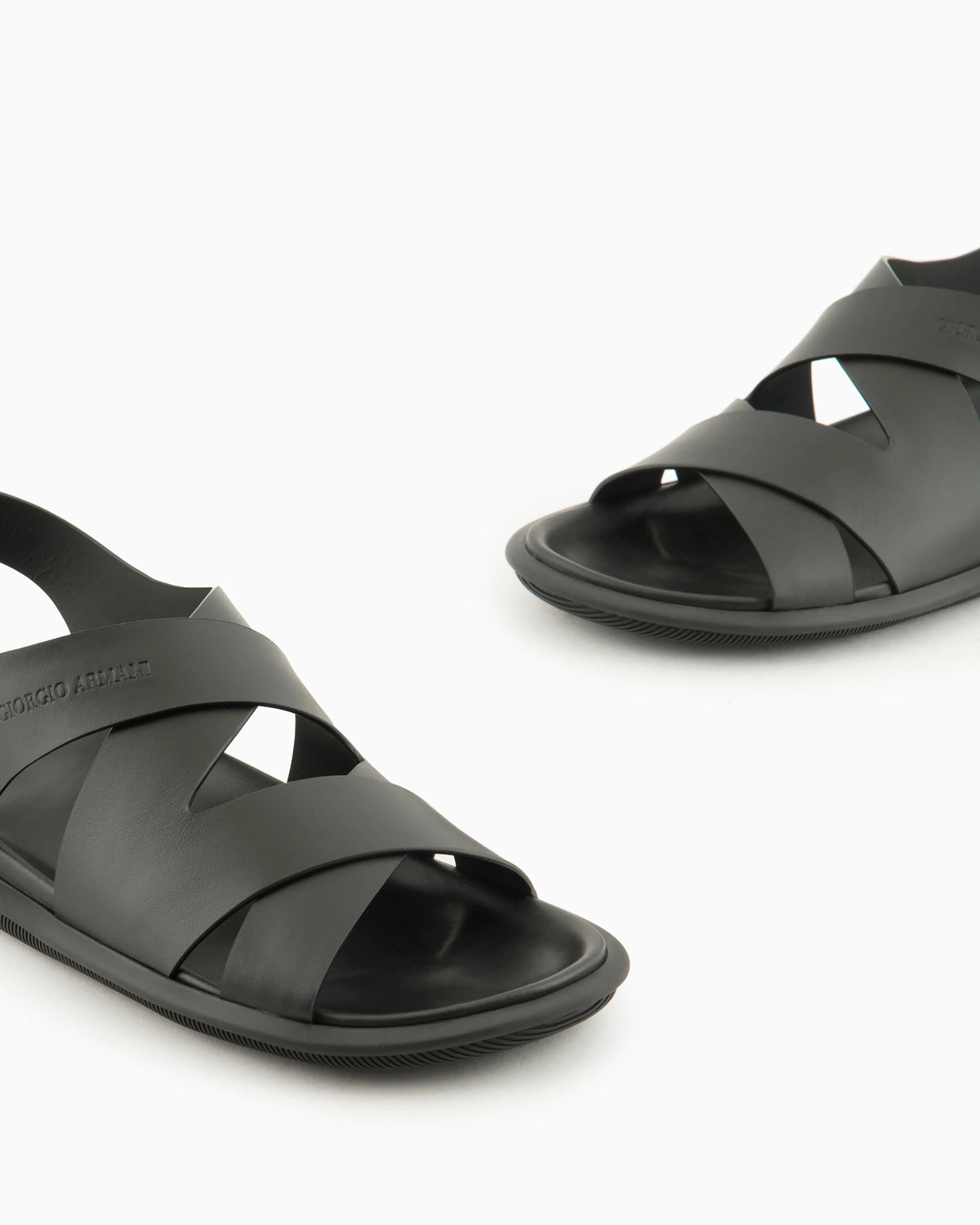 Leather woven sandals