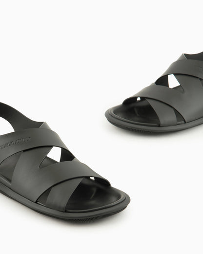 Leather woven sandals