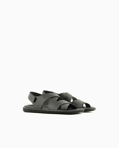 Leather woven sandals