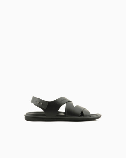 Leather woven sandals