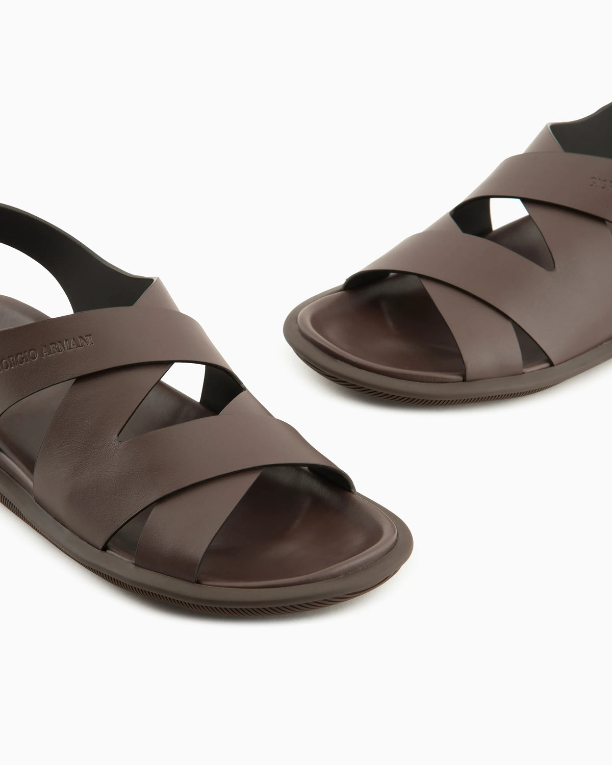 Leather woven sandals