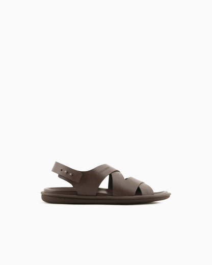Leather woven sandals