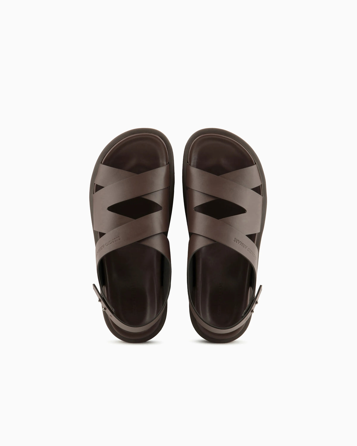 Leather woven sandals