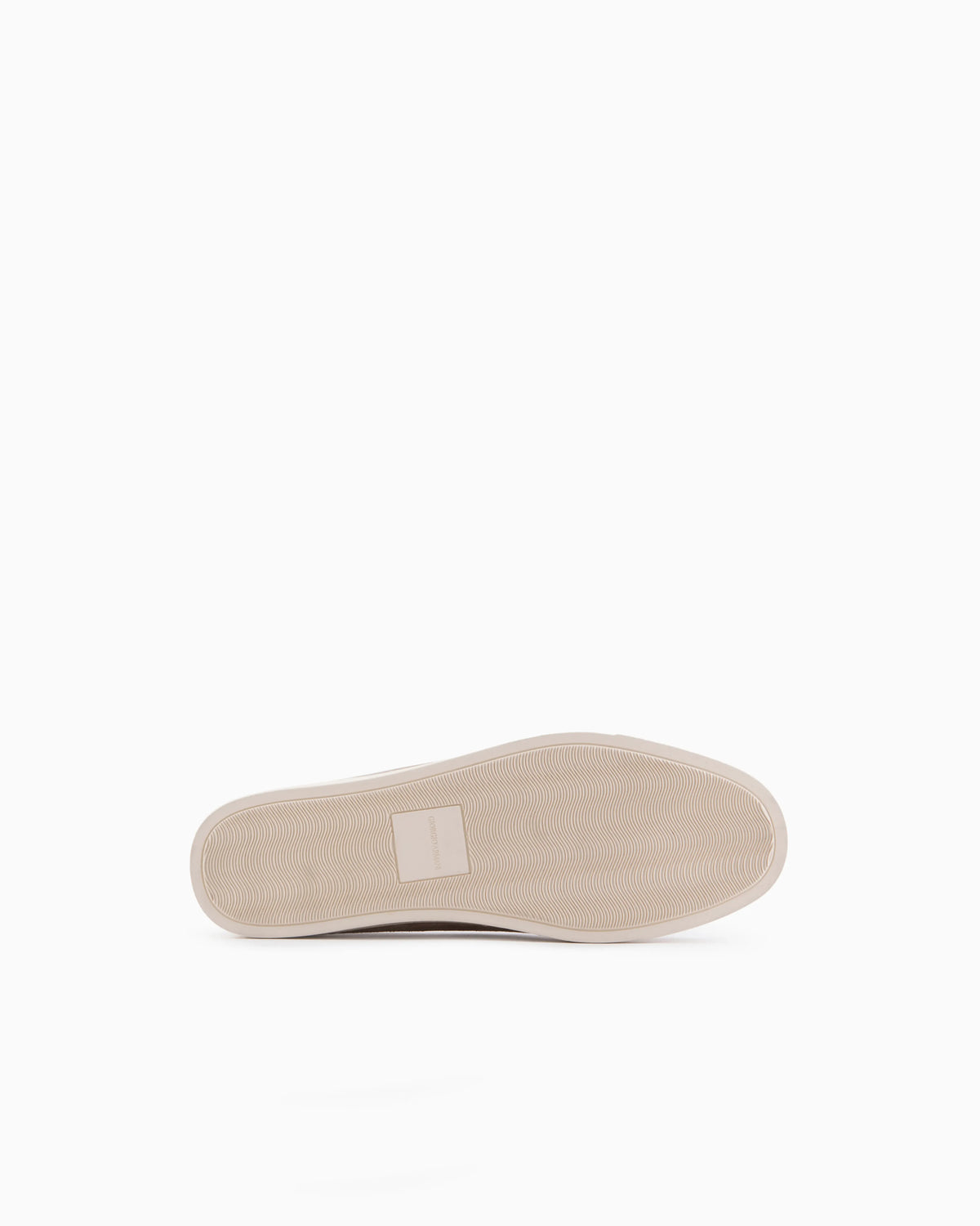 Suede slip on with threading and rubber sole