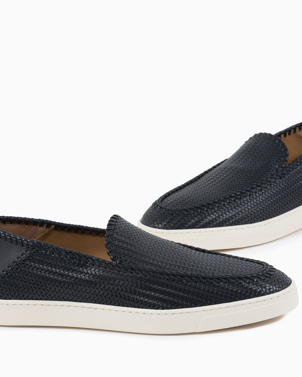 Galleria 3 Braided printed leather slip-ons