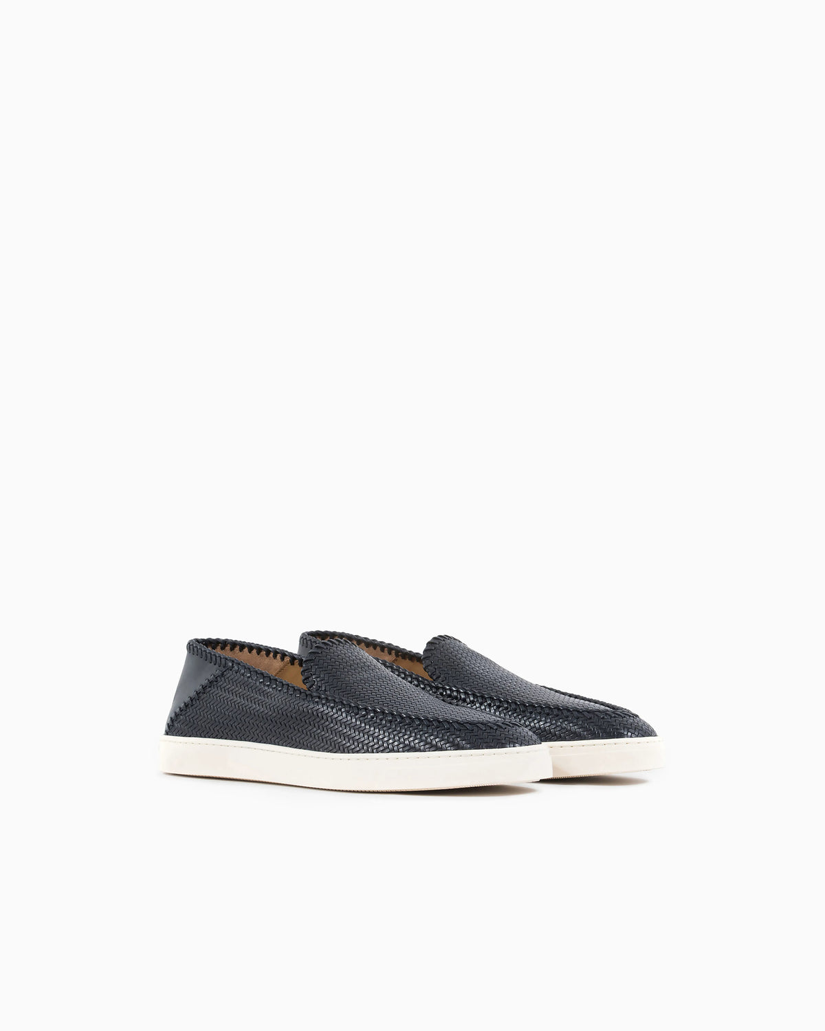 Galleria 3 Braided printed leather slip-ons