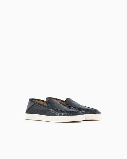 Galleria 3 Braided printed leather slip-ons