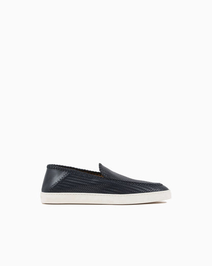 Galleria 3 Braided printed leather slip-ons