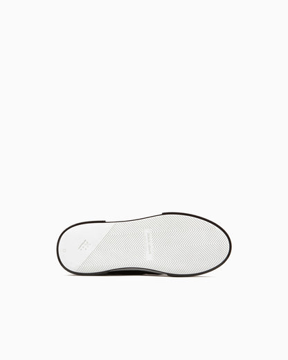 Leather and fabric sneakers