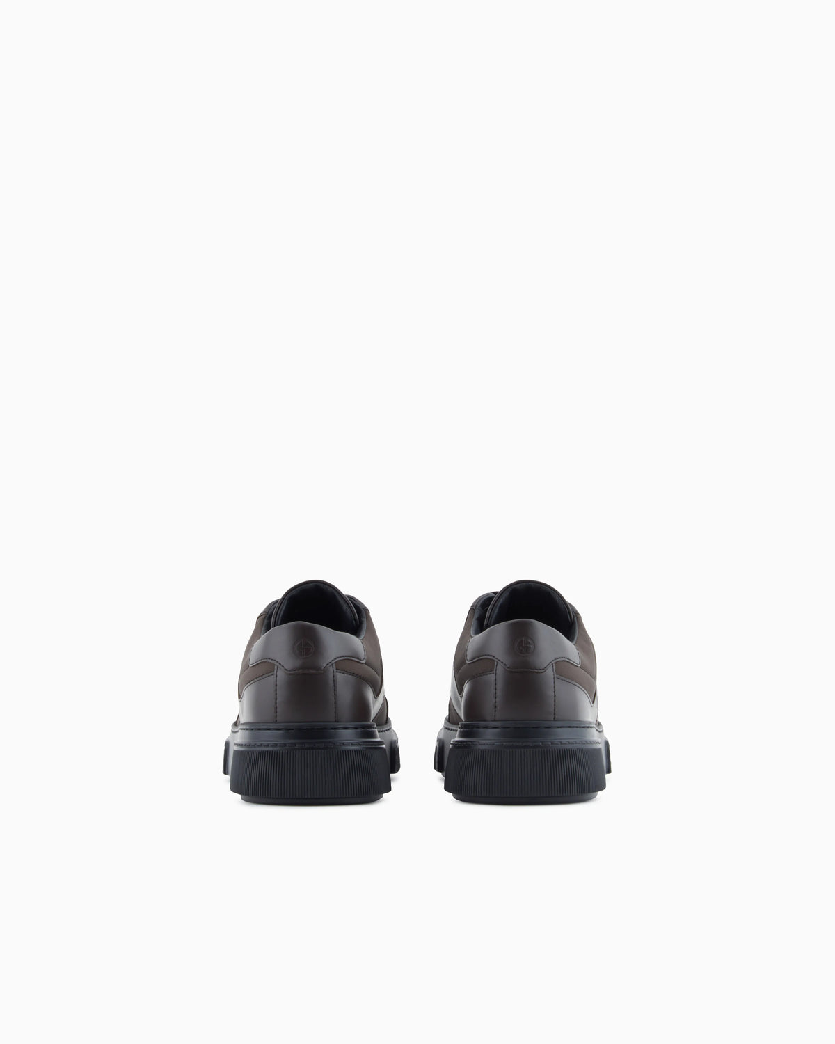 Leather and fabric sneakers