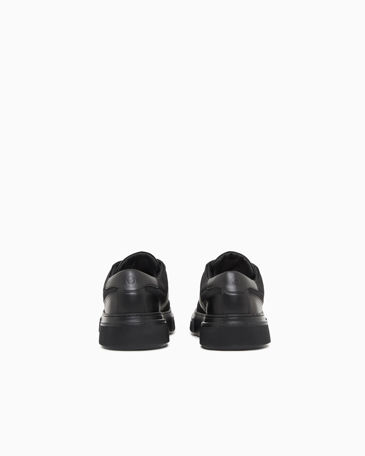 Leather and fabric sneakers