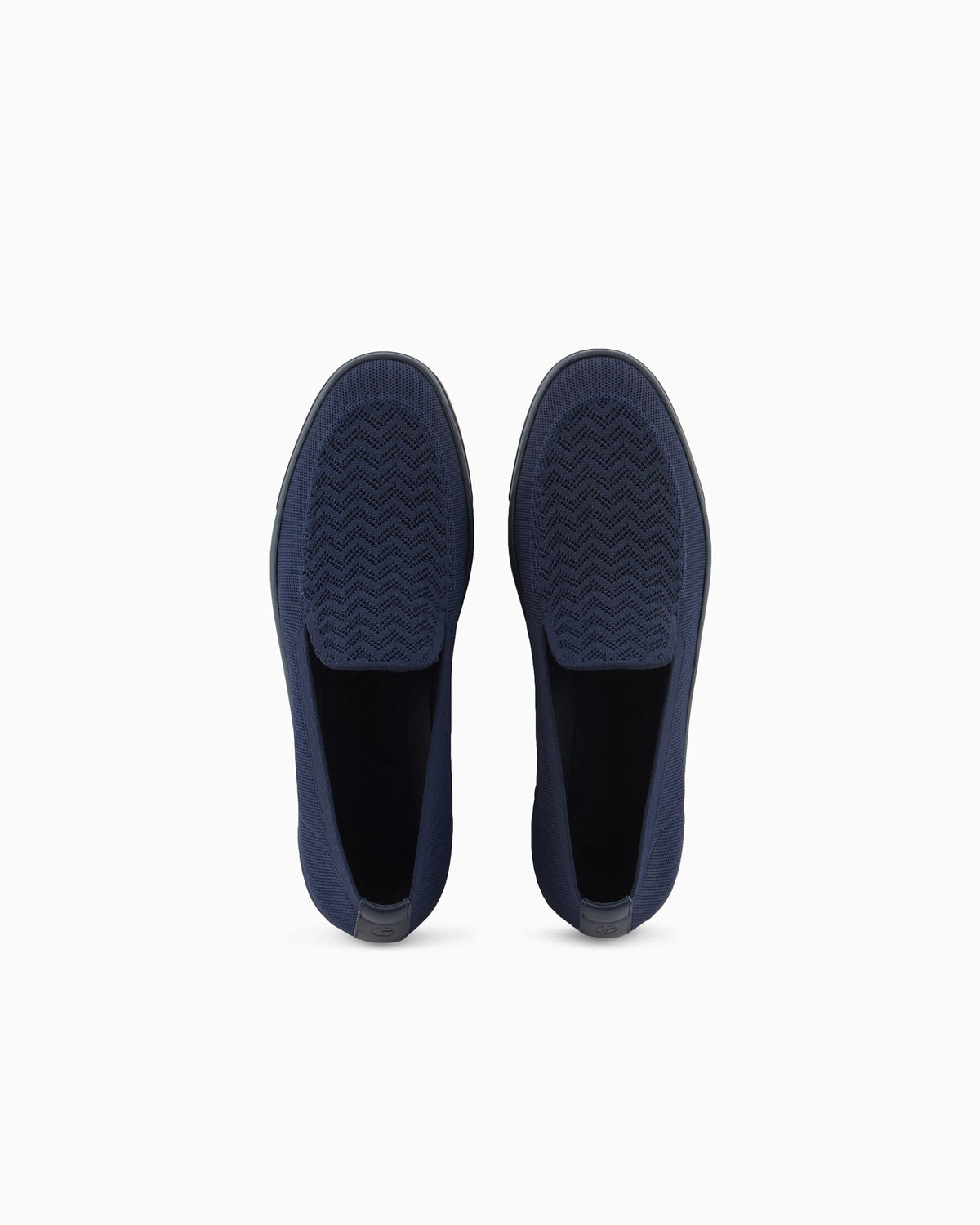Slip footwear  in knit with jacquard chevron pattern